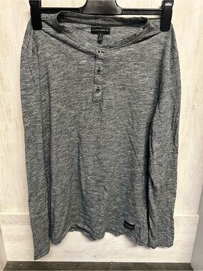 Silver Jeans Men's Heather Grey Long-Sleeve Henley